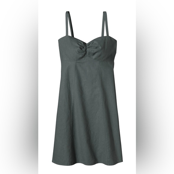 Patagonia Dress Womens 2 Green Summertime ALine Tank Hemp Cotton Light Casual - Picture 1 of 10